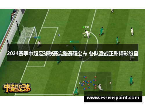 2024赛季中超足球联赛完整赛程公布 各队激战正酣精彩纷呈